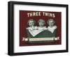 Three Twins Brand Cigar Box Label, A Howling Success-Lantern Press-Framed Art Print