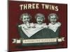 Three Twins Brand Cigar Box Label, A Howling Success-Lantern Press-Mounted Art Print