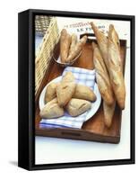 Three Types of Bread on a Tray-Peter Medilek-Framed Stretched Canvas