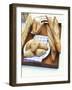 Three Types of Bread on a Tray-Peter Medilek-Framed Photographic Print