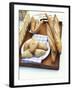 Three Types of Bread on a Tray-Peter Medilek-Framed Photographic Print
