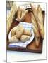 Three Types of Bread on a Tray-Peter Medilek-Mounted Photographic Print