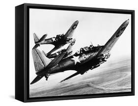 Three US Navy Dauntless Dive Bombers on a Fighting Mission in the Pacific, 1943-null-Framed Stretched Canvas