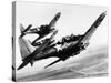 Three US Navy Dauntless Dive Bombers on a Fighting Mission in the Pacific, 1943-null-Stretched Canvas