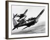 Three US Navy Dauntless Dive Bombers on a Fighting Mission in the Pacific, 1943-null-Framed Photo