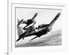 Three US Navy Dauntless Dive Bombers on a Fighting Mission in the Pacific, 1943-null-Framed Photo