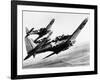 Three US Navy Dauntless Dive Bombers on a Fighting Mission in the Pacific, 1943-null-Framed Photo