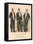 Three Variations of Evening Dress for 1893-4-null-Framed Stretched Canvas