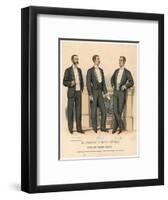 Three Variations of Evening Dress for 1893-4-null-Framed Art Print