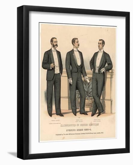 Three Variations of Evening Dress for 1893-4-null-Framed Art Print