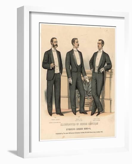 Three Variations of Evening Dress for 1893-4-null-Framed Art Print