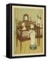Three Victorian sisters dressed for bed-John George Sowerby-Framed Stretched Canvas
