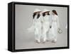 Three Vietnamese Young Women in White Fashion Walking Down the Street-Co Rentmeester-Framed Stretched Canvas