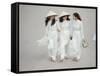 Three Vietnamese Young Women in White Fashion Walking Down the Street-Co Rentmeester-Framed Stretched Canvas