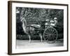 Three Visitors, Including Two Young Girls, Riding in a Cart Pulled by a Llama, London Zoo, C.1912-Frederick William Bond-Framed Photographic Print
