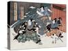 Three Warriors, Japanese Wood-Cut Print-Lantern Press-Stretched Canvas