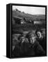 Three Welsh Coal Miners Just Up from the Pits After a Day's Work in Coal Mine in Wales-W^ Eugene Smith-Framed Stretched Canvas