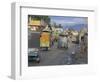 Three Wheeled Vehicles on Main Road, Mingora, Swat Valley, North West Frontier Province, Pakistan-David Poole-Framed Photographic Print