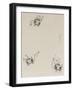 Three Whistler Butterflies, C.1890 (Crayon & Chinese White on Lithographic Transfer Paper)-James Abbott McNeill Whistler-Framed Giclee Print