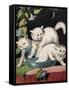 Three White Cats and Tub-Louis Wain-Framed Stretched Canvas