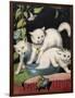 Three White Cats and Tub-Louis Wain-Framed Giclee Print