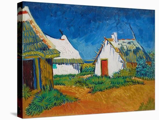 Three White Cottages in Saintes-Maries, 1888 (Oil on Canvas)-Vincent van Gogh-Stretched Canvas