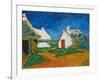 Three White Cottages in Saintes-Maries, 1888 (Oil on Canvas)-Vincent van Gogh-Framed Giclee Print