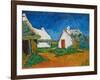 Three White Cottages in Saintes-Maries, 1888 (Oil on Canvas)-Vincent van Gogh-Framed Giclee Print