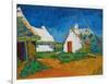 Three White Cottages in Saintes-Maries, 1888 (Oil on Canvas)-Vincent van Gogh-Framed Giclee Print