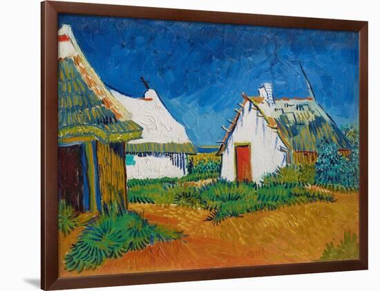 Three White Cottages in Saintes-Maries, 1888 (Oil on Canvas)-Vincent van Gogh-Framed Giclee Print