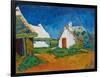 Three White Cottages in Saintes-Maries, 1888 (Oil on Canvas)-Vincent van Gogh-Framed Giclee Print