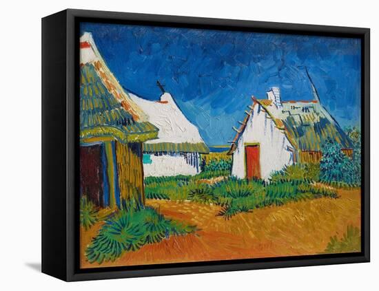 Three White Cottages in Saintes-Maries, 1888 (Oil on Canvas)-Vincent van Gogh-Framed Stretched Canvas