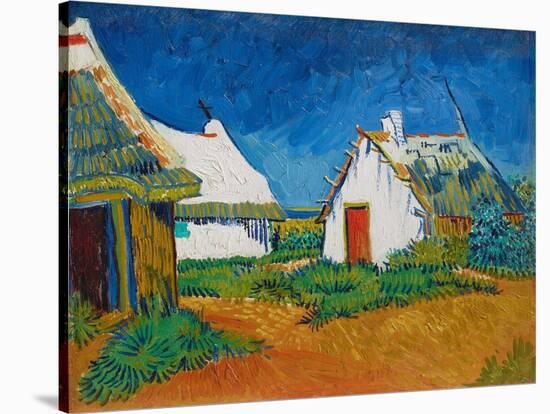 Three White Cottages in Saintes-Maries, 1888 (Oil on Canvas)-Vincent van Gogh-Stretched Canvas