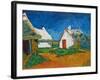 Three White Cottages in Saintes-Maries, 1888 (Oil on Canvas)-Vincent van Gogh-Framed Giclee Print
