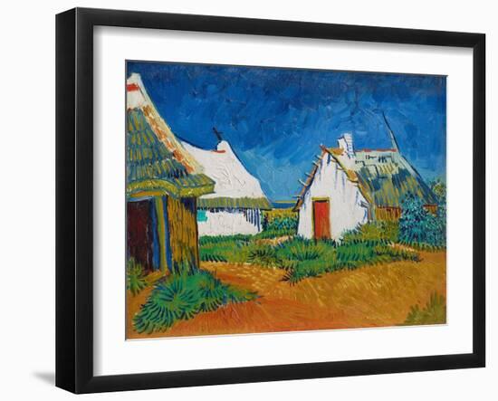 Three White Cottages in Saintes-Maries, 1888 (Oil on Canvas)-Vincent van Gogh-Framed Giclee Print