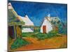 Three White Cottages in Saintes-Maries, 1888 (Oil on Canvas)-Vincent van Gogh-Mounted Giclee Print