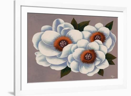 Three White Flowers-Vivien Rhyan-Framed Art Print