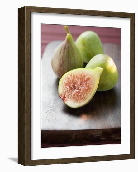 Three Whole Figs and One Half Fig-null-Framed Photographic Print