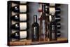 Three Wine Bottles-Matt Freedman-Stretched Canvas