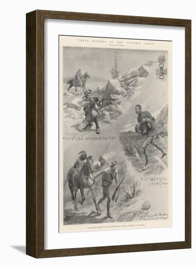 Three Winners of the Victoria Cross-Richard Caton Woodville II-Framed Giclee Print