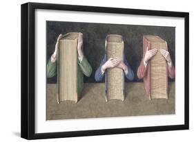 Three Wise Books, 2005-Jonathan Wolstenholme-Framed Giclee Print