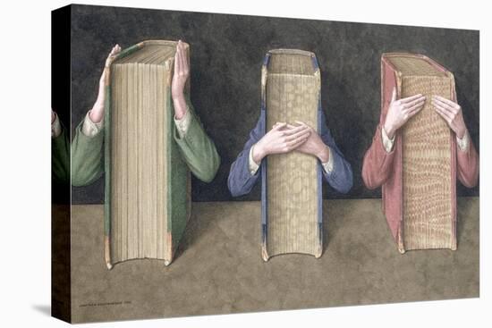 Three Wise Books, 2005-Jonathan Wolstenholme-Stretched Canvas