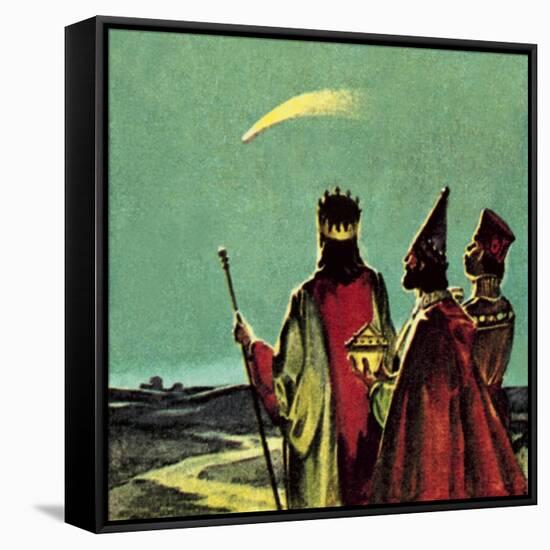 Three Wise Men-English School-Framed Stretched Canvas