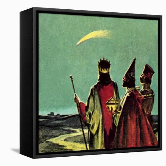 Three Wise Men-English School-Framed Stretched Canvas