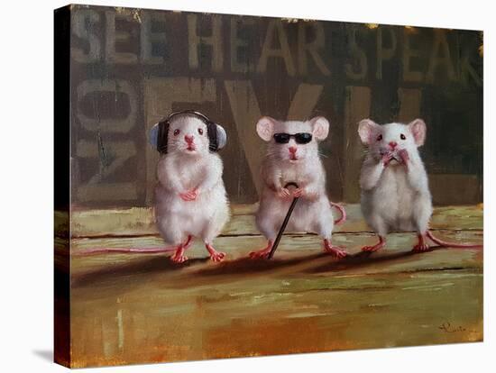 Three Wise Mice-Lucia Heffernan-Stretched Canvas