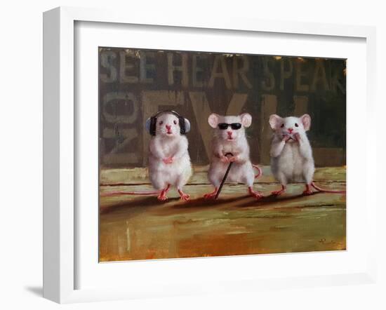 Three Wise Mice-Lucia Heffernan-Framed Art Print