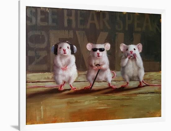 Three Wise Mice-Lucia Heffernan-Framed Art Print