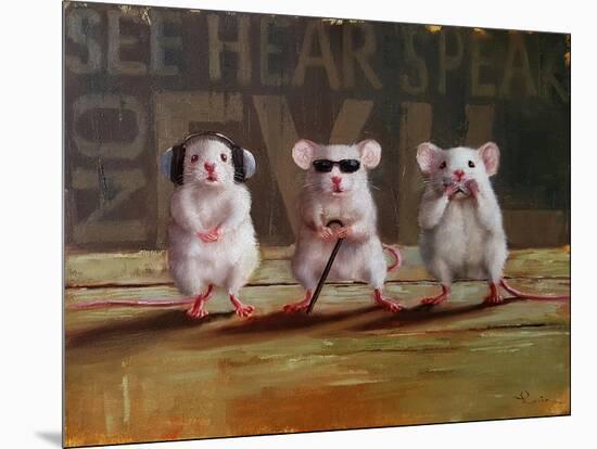 Three Wise Mice-Lucia Heffernan-Mounted Art Print
