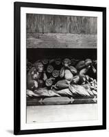 Three Wise Monkeys Sculpture at Toshugu Shrine-null-Framed Premium Photographic Print