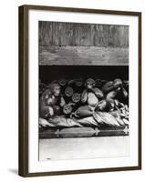 Three Wise Monkeys Sculpture at Toshugu Shrine-null-Framed Photographic Print